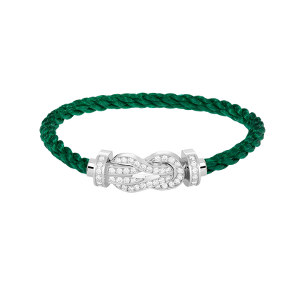 [Charm Aries Jewelry]CHANCE LARGE 8 FIGURE BUCKLE FULL DIAMOND BRACELET SILVER