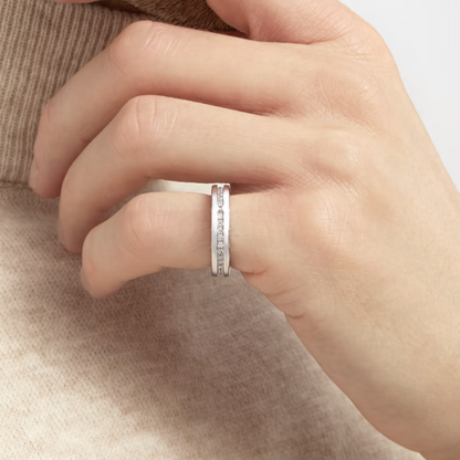 [Charm Aries Jewelry]ZERO 1 ONE-BAND PAVED DIAMONDS ON THE SPIRAL RING