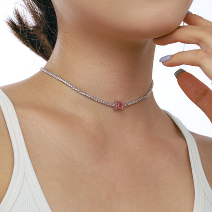 [Charm Aries Jewelry]2.0 carat Ornate Emerald Cut Necklace