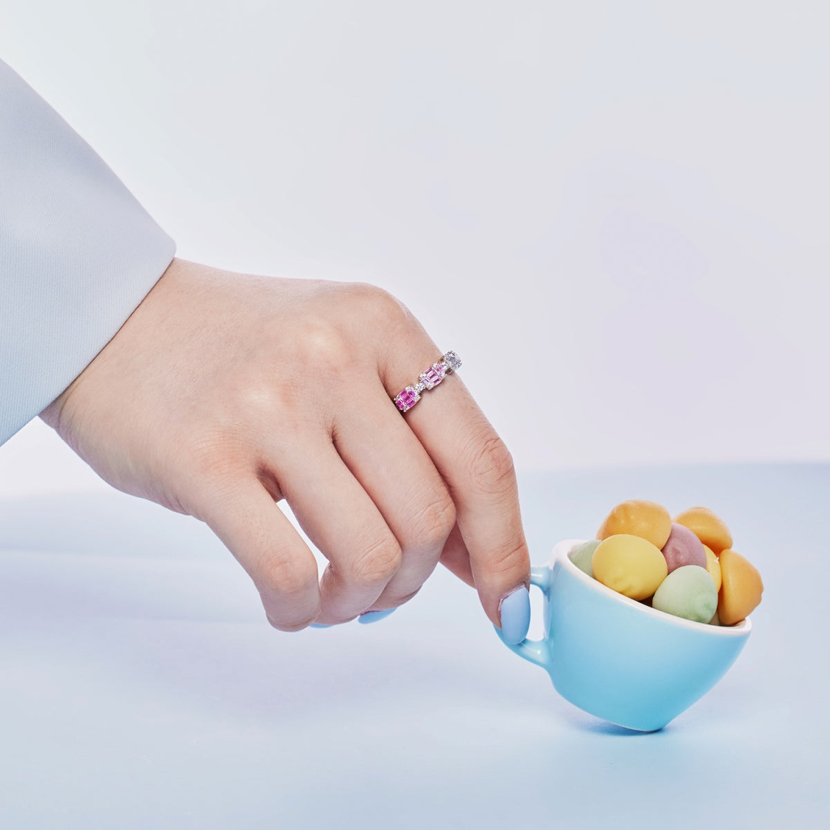 [Charm Aries Jewelry]Unique Colorful Emerald Cut Party Ring