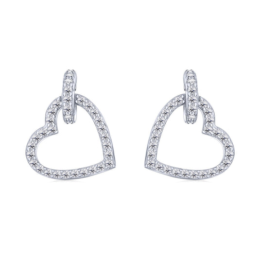 [Charm Aries Jewelry]Dainty Heart Shape Earrings