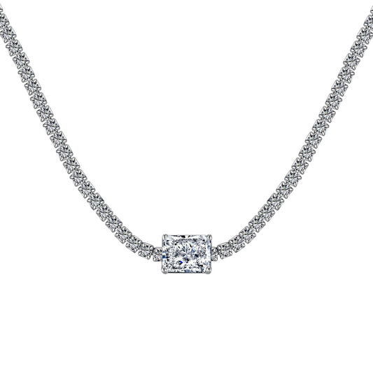 [Charm Aries Jewelry]2.0 carat Ornate Emerald Cut Necklace