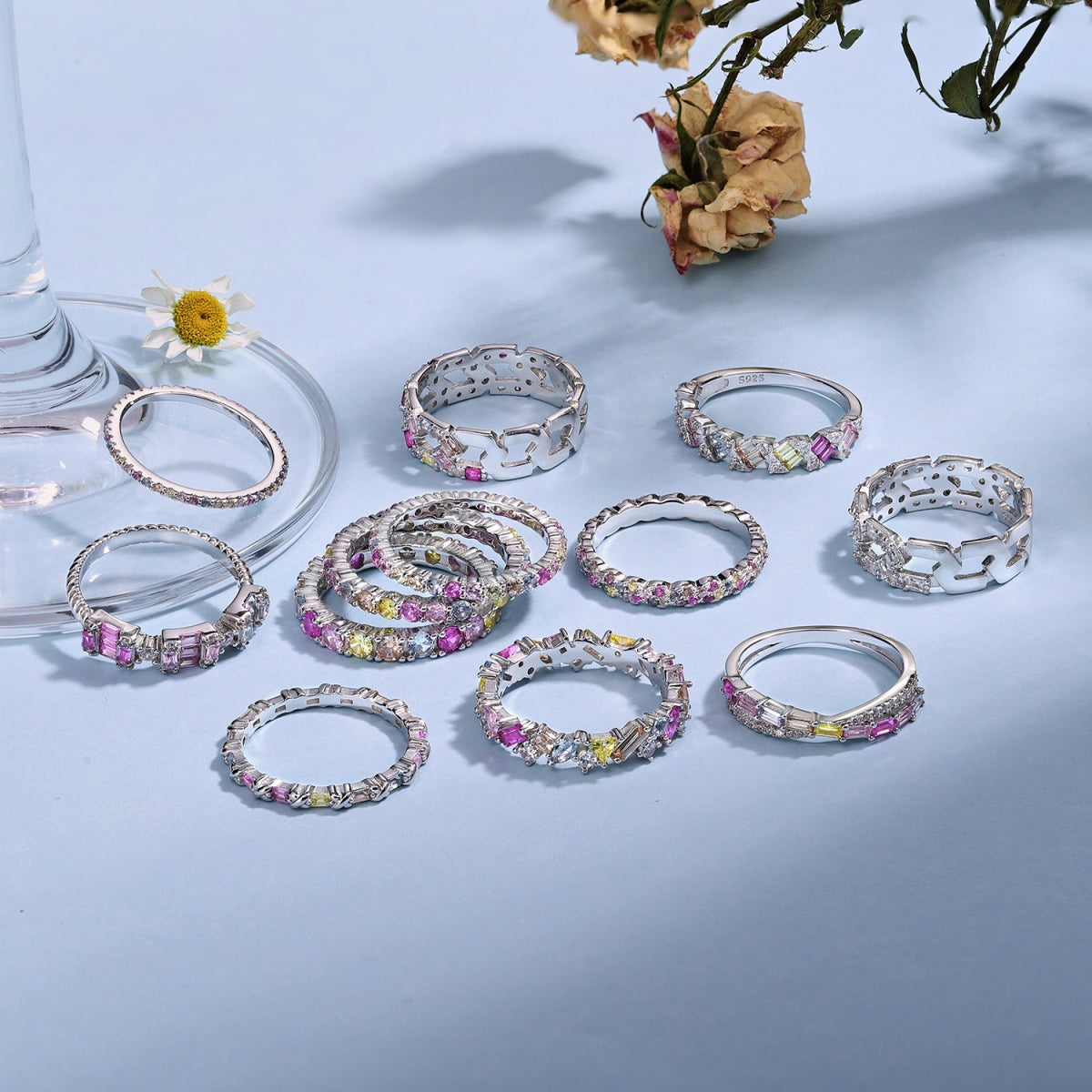 [Charm Aries Jewelry]Unique Scintillating Round Cut Daily Ring