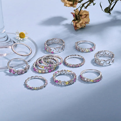 [Charm Aries Jewelry]Unique Scintillating Round Cut Daily Ring