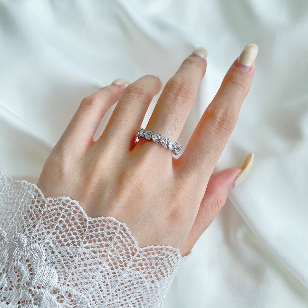 [Charm Aries Jewelry]0.25 Carat Radiant Romance Heart Cut Lover Ring