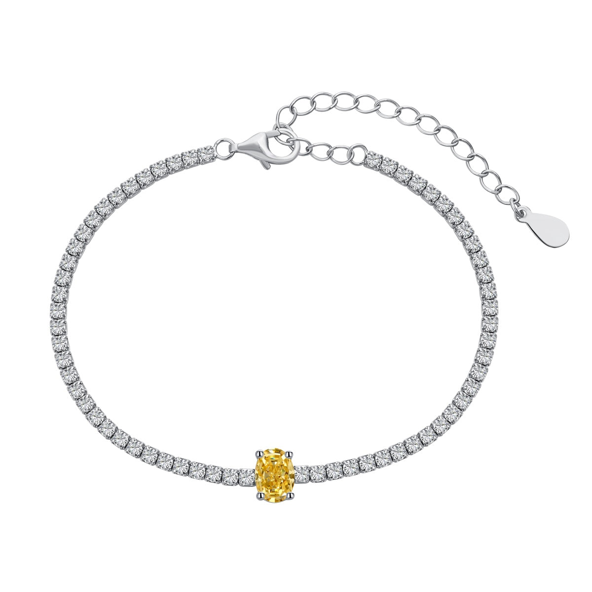 [Charm Aries Jewelry]0.75 Carat Exquisite Oval Cut Daily Bracelet