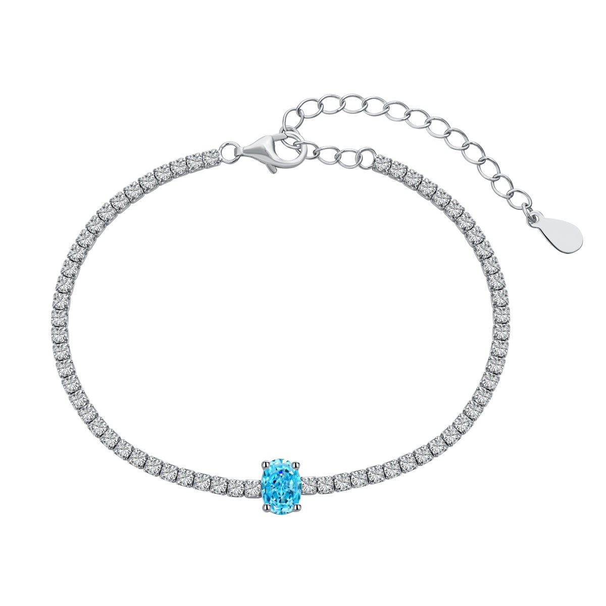 [Charm Aries Jewelry]0.75 Carat Exquisite Oval Cut Daily Bracelet