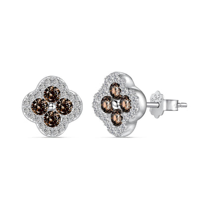 [Charm Aries Jewelry]Four-Leaf Clover Flower Shaped Earrings