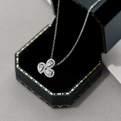 [Charm Aries Jewelry]Elegant Flower Shape Pear Cut Necklace