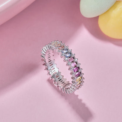 [Charm Aries Jewelry]Splashy Ornate Emerald Cut Cocktail Ring