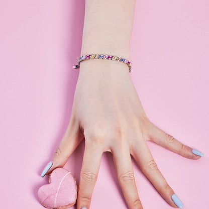 [Charm Aries Jewelry]Ornate Sparkling Multi Cut Party Bracelet