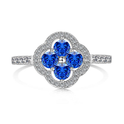 [Charm Aries Jewelry]Four Leaf Clover Flower Design Ring