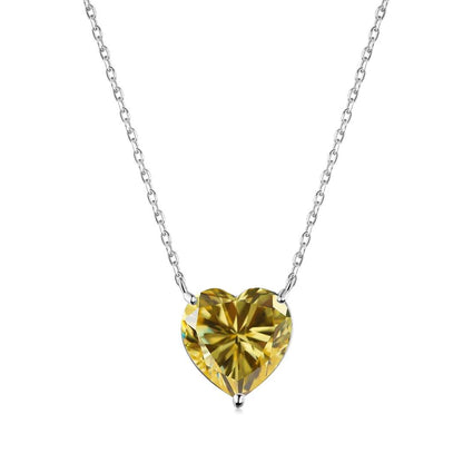 [Charm Aries Jewelry]6.0 carat Radiant Heart Shape Necklace