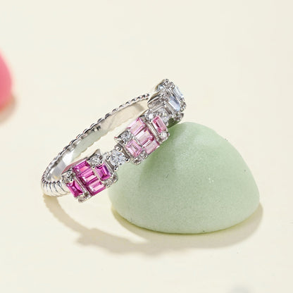 [Charm Aries Jewelry]Unique Colorful Emerald Cut Party Ring