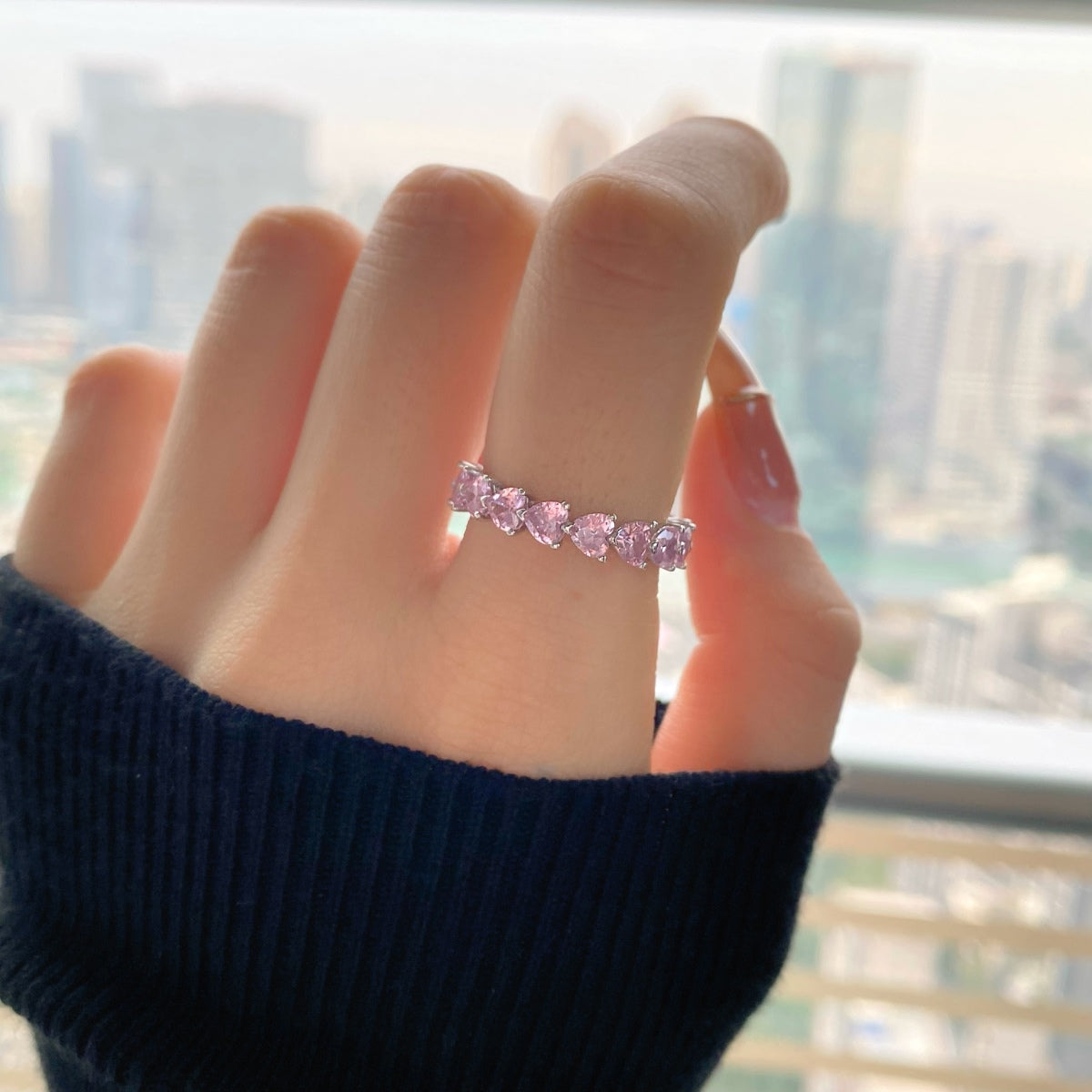 [Charm Aries Jewelry]0.25 Carat Radiant Romance Heart Cut Lover Ring