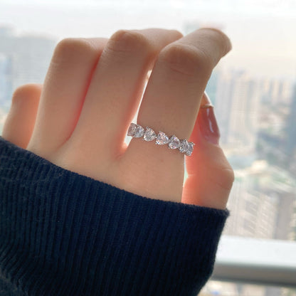 [Charm Aries Jewelry]0.25 Carat Radiant Romance Heart Cut Lover Ring