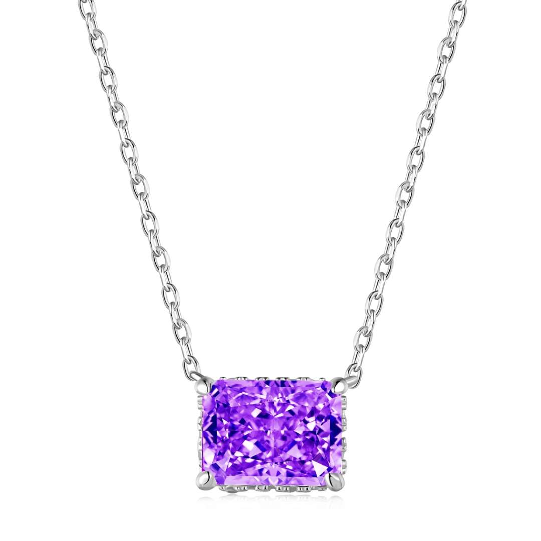 [Charm Aries Jewelry]Luxurious Square Shape Colorful Necalack