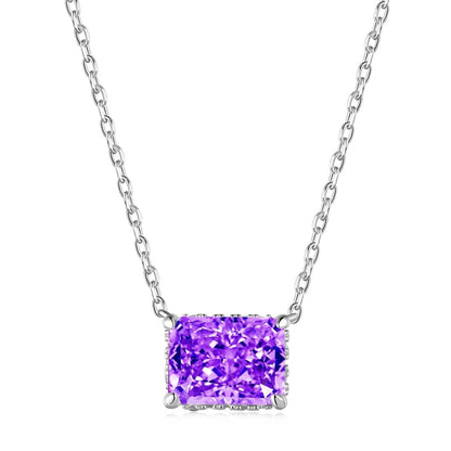 [Charm Aries Jewelry]Luxurious Square Shape Colorful Necalack
