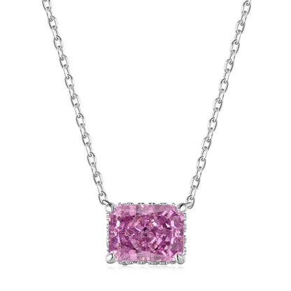 [Charm Aries Jewelry]Luxurious Square Shape Colorful Necalack