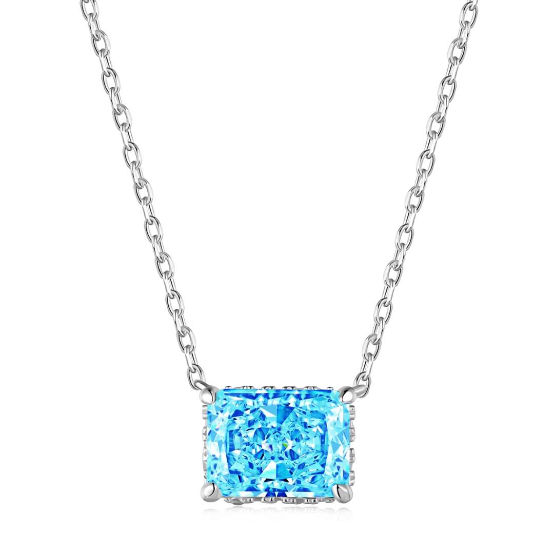 [Charm Aries Jewelry]Luxurious Square Shape Colorful Necalack