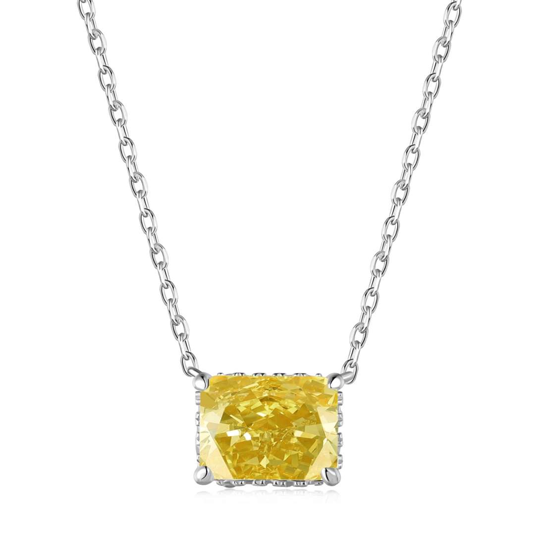 [Charm Aries Jewelry]Luxurious Square Shape Colorful Necalack