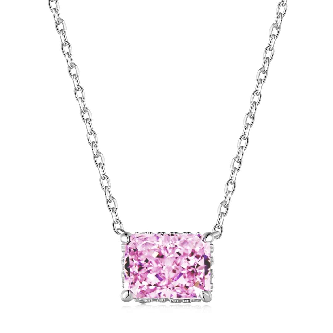 [Charm Aries Jewelry]Luxurious Square Shape Colorful Necalack