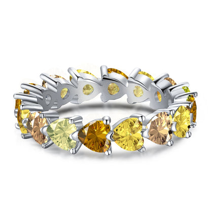 [Charm Aries Jewelry]0.25 Carat Radiant Romance Heart Cut Lover Ring