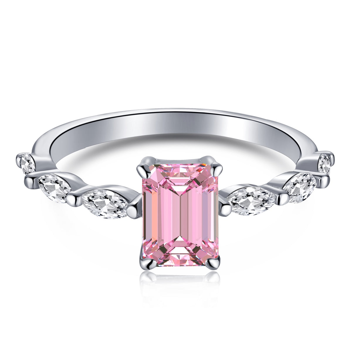 [Charm Aries Jewelry]1.0 Carat Dainty Resplendent Radiant Cut Daily Ring