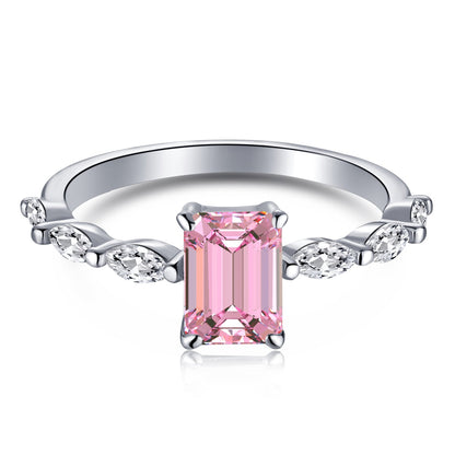 [Charm Aries Jewelry]1.0 Carat Dainty Resplendent Radiant Cut Daily Ring
