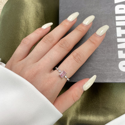 [Charm Aries Jewelry]1.0 Carat Dainty Resplendent Radiant Cut Daily Ring