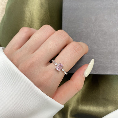 [Charm Aries Jewelry]1.0 Carat Dainty Resplendent Radiant Cut Daily Ring