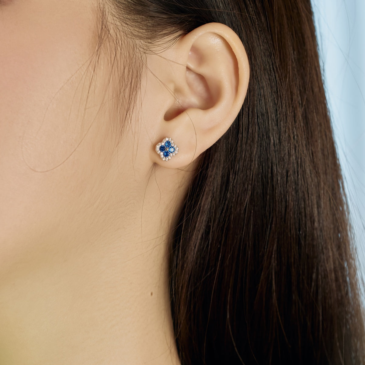 [Charm Aries Jewelry]Four-Leaf Clover Flower Shaped Earrings
