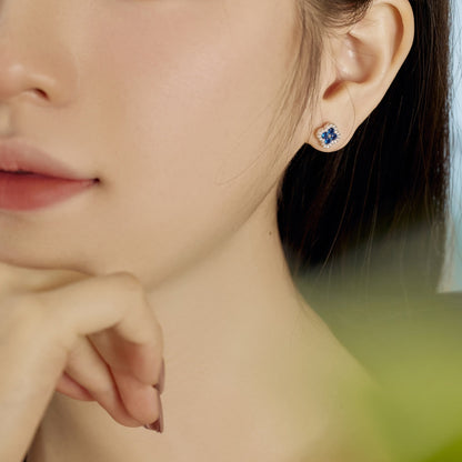 [Charm Aries Jewelry]Four-Leaf Clover Flower Shaped Earrings
