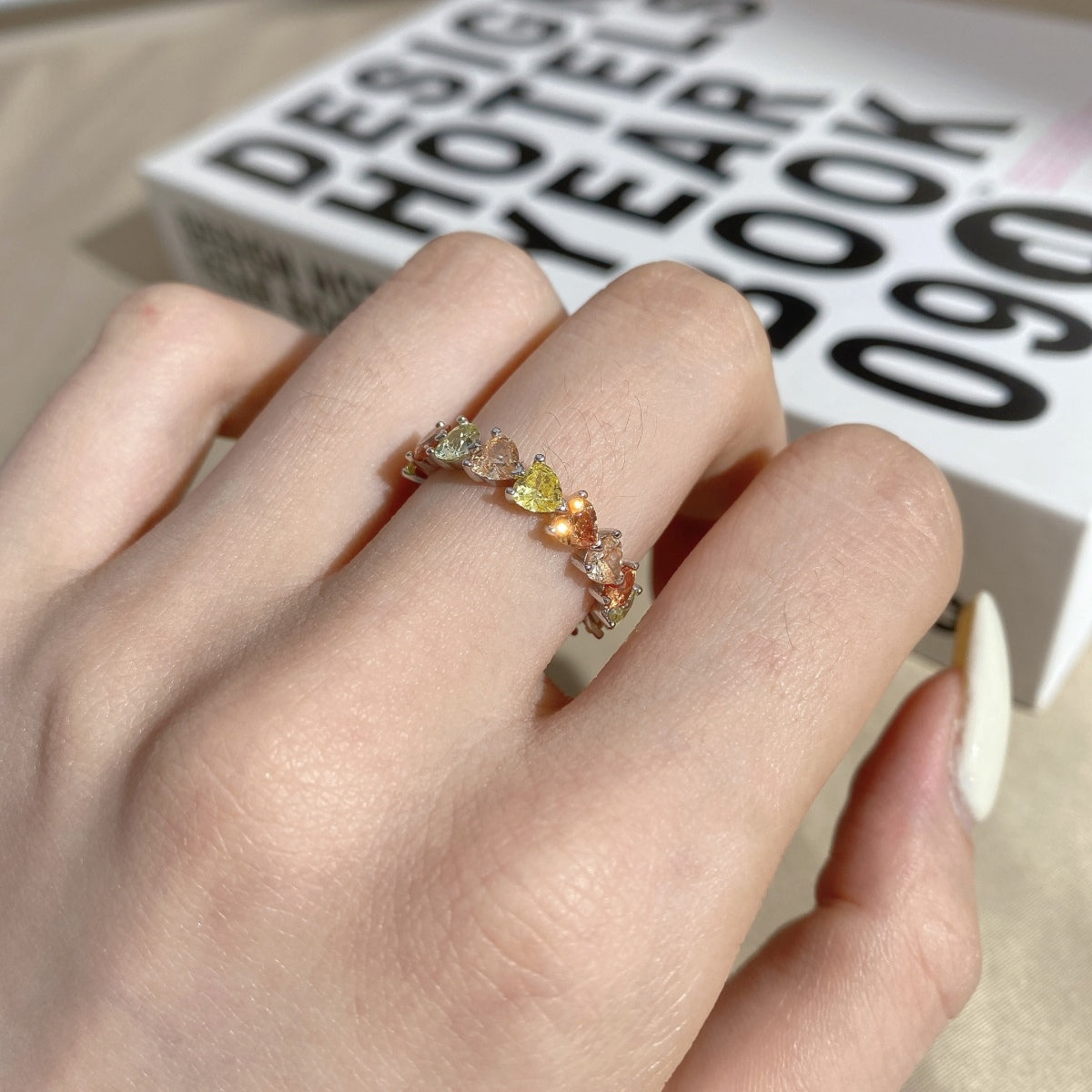 [Charm Aries Jewelry]0.25 Carat Radiant Romance Heart Cut Lover Ring