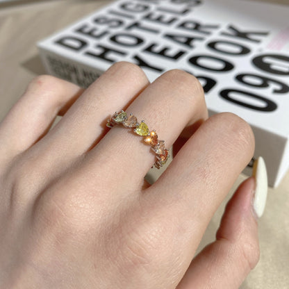 [Charm Aries Jewelry]0.25 Carat Radiant Romance Heart Cut Lover Ring