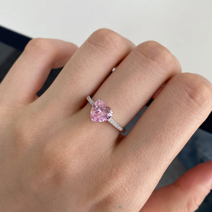 [Charm Aries Jewelry]2.0 Carat Dazzling Lustrous Heart Cut Lover Ring