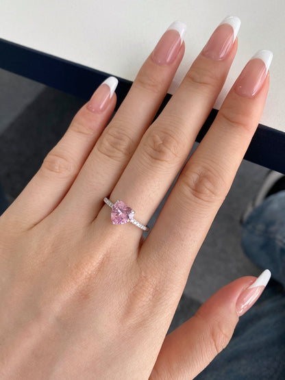 [Charm Aries Jewelry]2.0 Carat Dazzling Lustrous Heart Cut Lover Ring