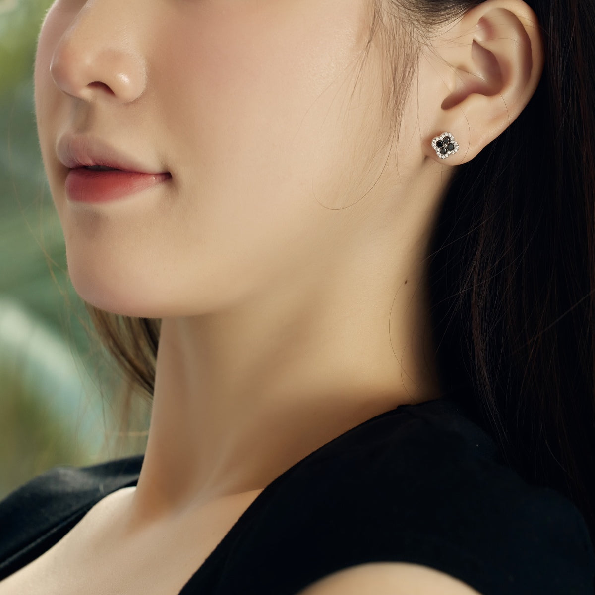 [Charm Aries Jewelry]Four-Leaf Clover Flower Shaped Earrings