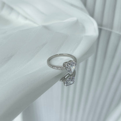 [Charm Aries Jewelry]2.0 Carat Dazzling Lustrous Heart Cut Lover Ring