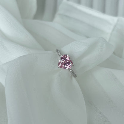 [Charm Aries Jewelry]2.0 Carat Dazzling Lustrous Heart Cut Lover Ring