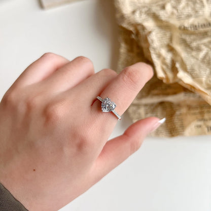 [Charm Aries Jewelry]2.0 Carat Dazzling Lustrous Heart Cut Lover Ring