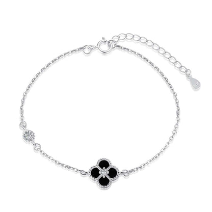 [Charm Aries Jewelry]Delicate Four Leaf Clover Bracelet