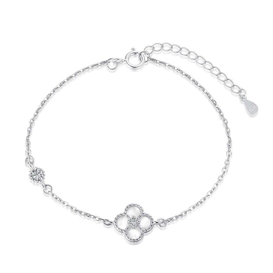 [Charm Aries Jewelry]Delicate Four Leaf Clover Bracelet