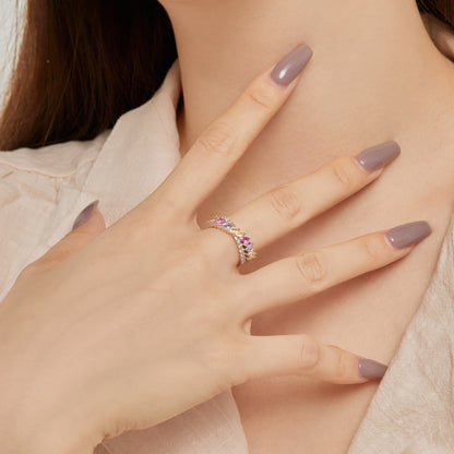 [Charm Aries Jewelry]Unique Colorful Marquise Cut Daily Ring