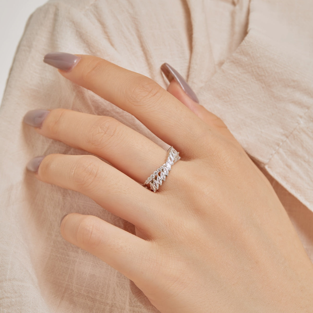 [Charm Aries Jewelry]Unique Colorful Marquise Cut Daily Ring