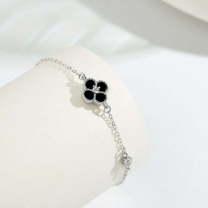 [Charm Aries Jewelry]Delicate Four Leaf Clover Bracelet