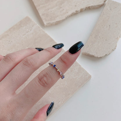 [Charm Aries Jewelry]Unique Trapezoid Cut Daily Ring