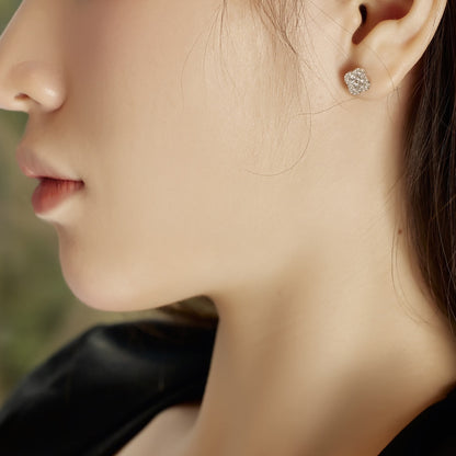 [Charm Aries Jewelry]Four-Leaf Clover Flower Shaped Earrings