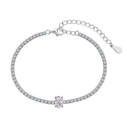 [Charm Aries Jewelry]0.75 Carat Exquisite Oval Cut Daily Bracelet