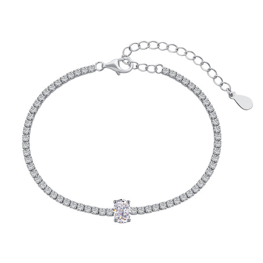 [Charm Aries Jewelry]0.75 Carat Exquisite Oval Cut Daily Bracelet